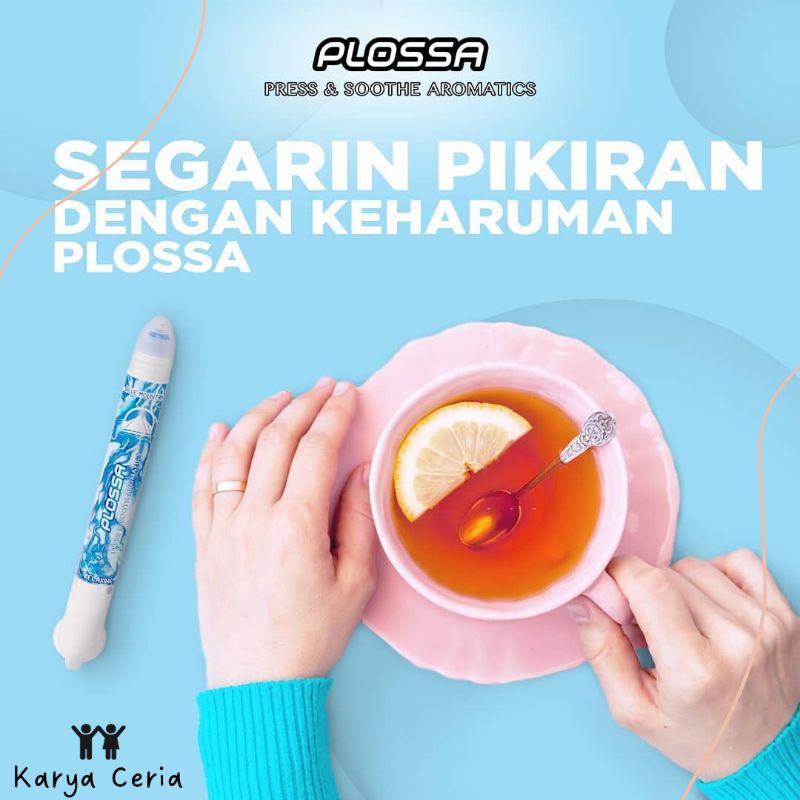 Plossa Biru Blue Mountain Press And Shoothe Aromatics Relaxing Essential Oil Pijat Kerokan Inhaler