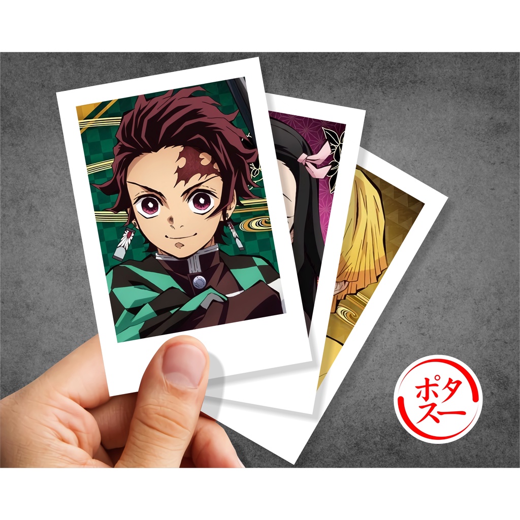 Koleksi Polaroid Anime Kimetsu no Yaiba / Demon Slayer A - Tanjirou Nezuko Zenitsu Inosuke Giyuu Shinobu Kanao Rengoku - Poster