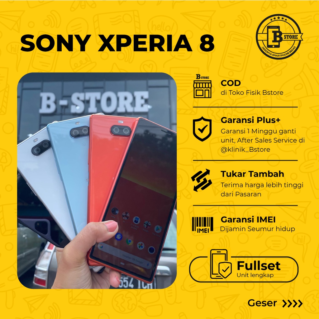 SONY XPERIA 8 AU - FULLSET - RAM 4GB - 64GB - WIFI ONLY