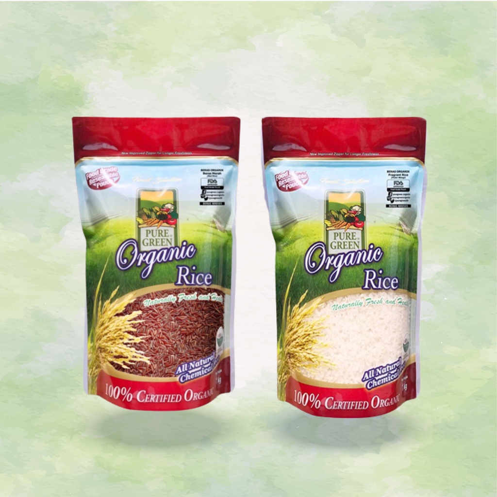 

1 Puregreen Building Beras Organik Beras Merah & 1 Puregreen Beras Organik Fragrant/ P Wangi - 1kg