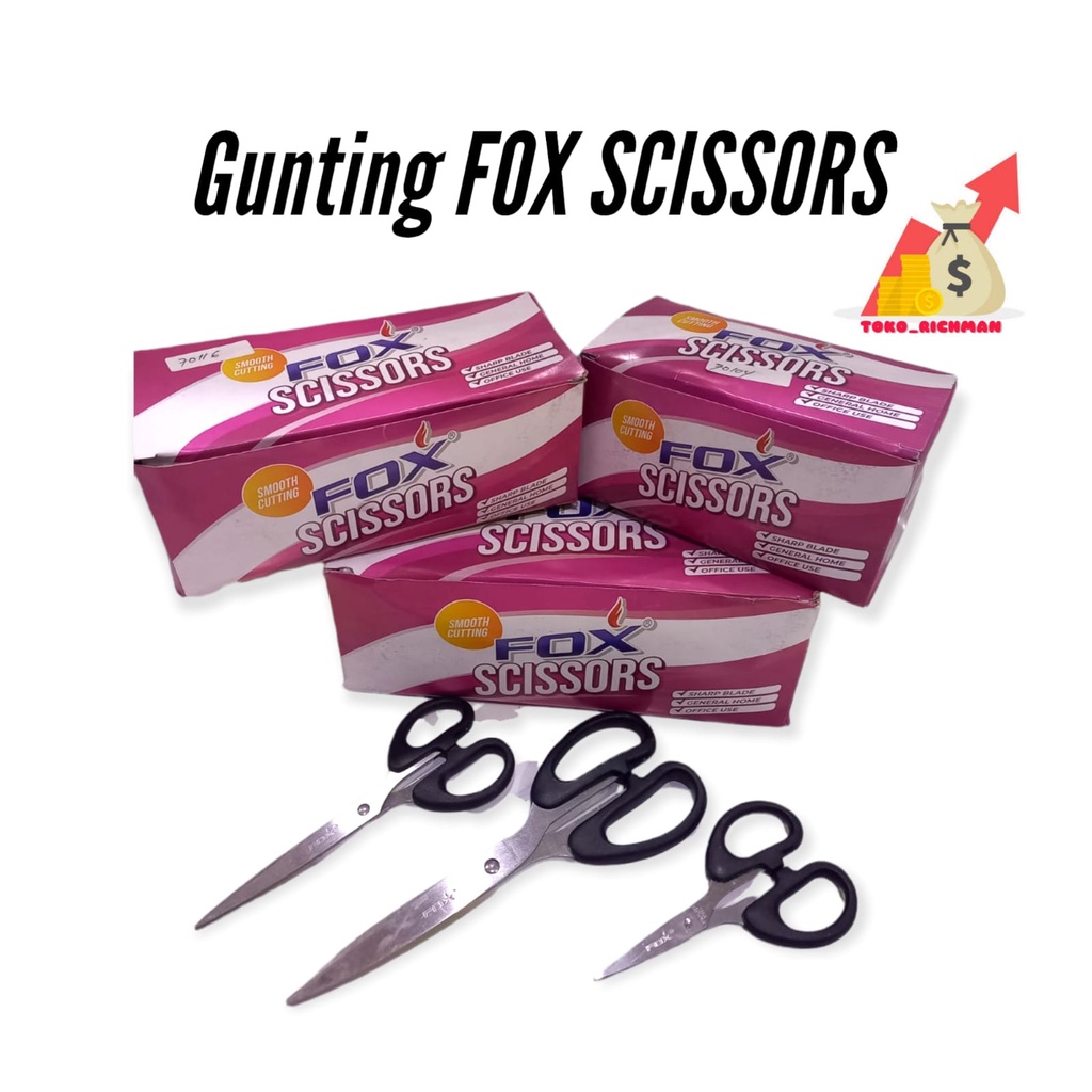 Gunting Serbaguna Gunting Kertas FOX Scissors Gunting Stainless Steel