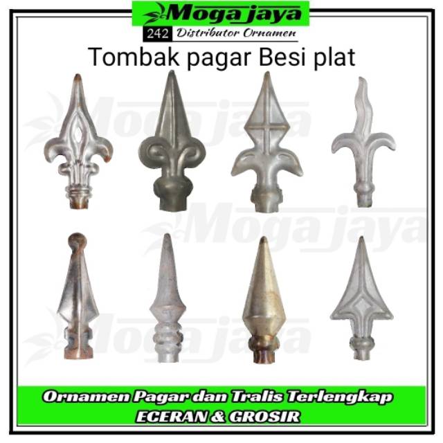 Tombak pagar besi plat kecil tombak gerbang ornamen dan aksesoris pagar besi tempa