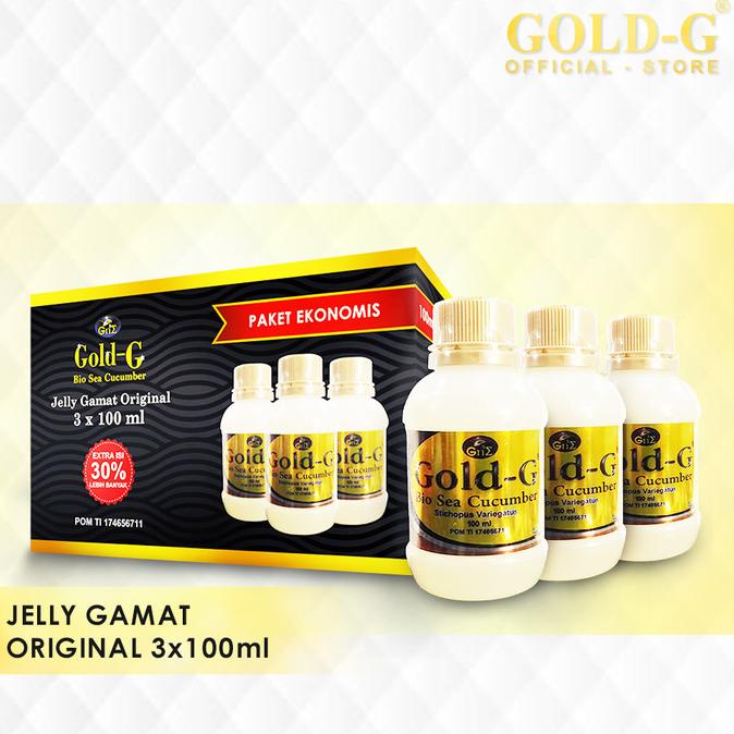 

TERLARIS Jelly Gamat Gold G Bio Sea Cucumber 100ml X 3pcs /OBAT HERBAL ASAM URAT/OBAT HERBAL PELANGSING/OBAT HERBAL KOLESTEROL/OBAT HERBAL DIABETES