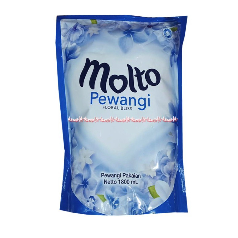 Molto Pewangi 1800ml Floral Bliss Flower Shower Pewangi Pakaian Softener Moltto Pink Biru Blue