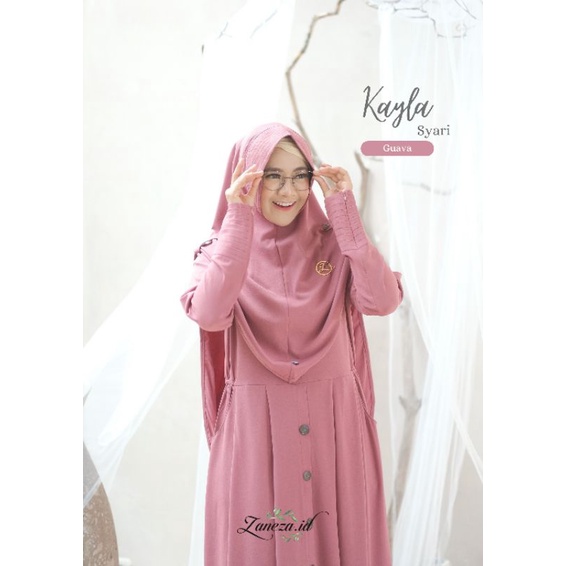 Kayla Syari Guava by Zaneza | Set Syari Premium bahan Angelica Tebal