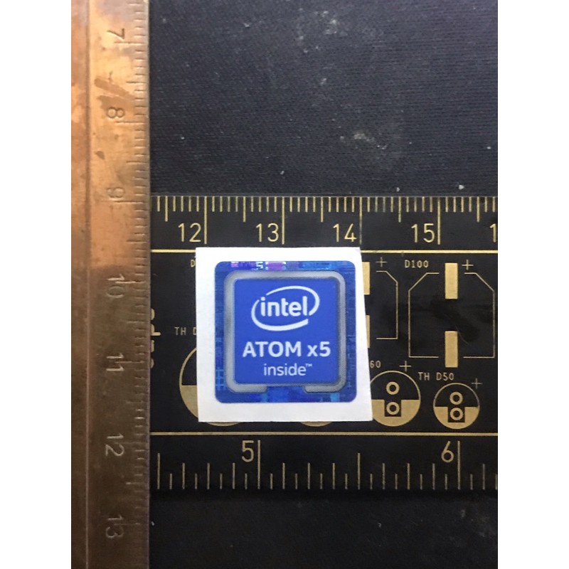 Sticker stiker logo intel Atom x5 ori