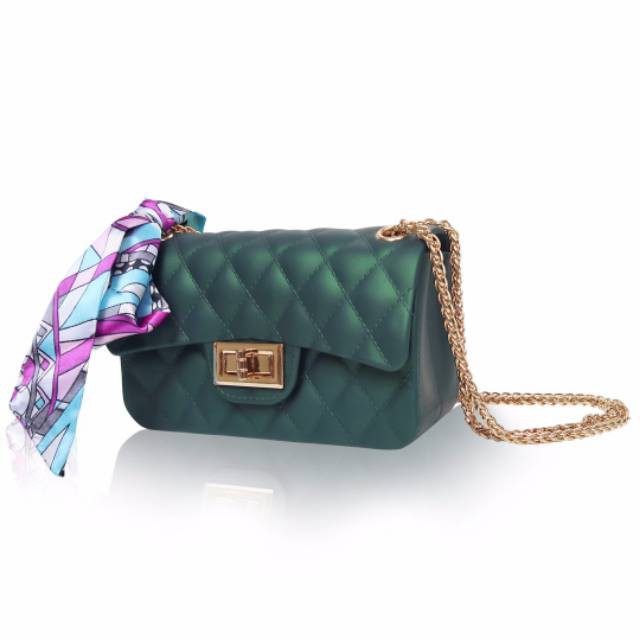 Tas Selempang Cantik TAS JELLY Matte Chanel CLASSIC Mini kotak (18 cm )  / Import TERMURAH Tas Impor