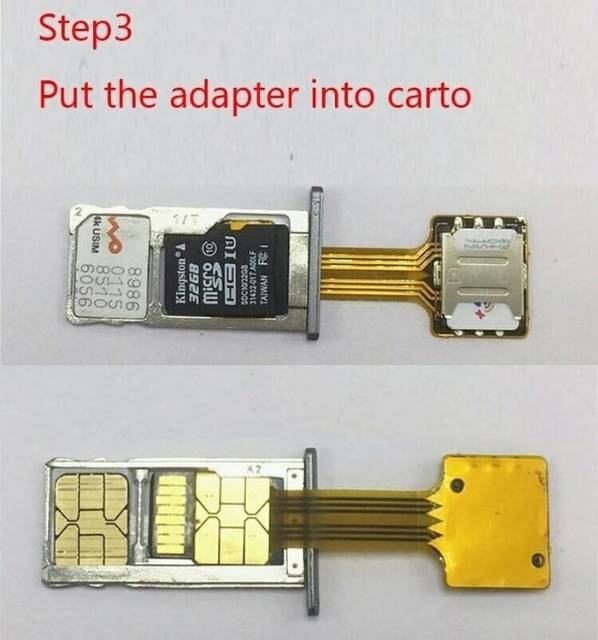 Dual simcard adapter Hybrid/Sim card Extender MicroSd Card converter Dual Simcard microsd aktif