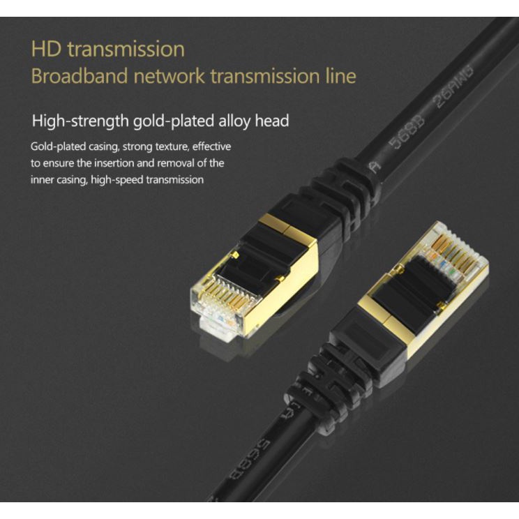 Cable lan NB 50 meter cat 7 7e stp shield gigabit 10Gbps 26awg network ethernet - kabel internet rj45 cat7 50m