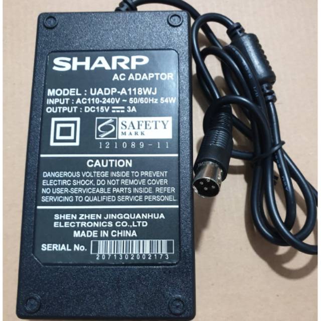 Adaptor TV Sharp Aquos input 110-240V
