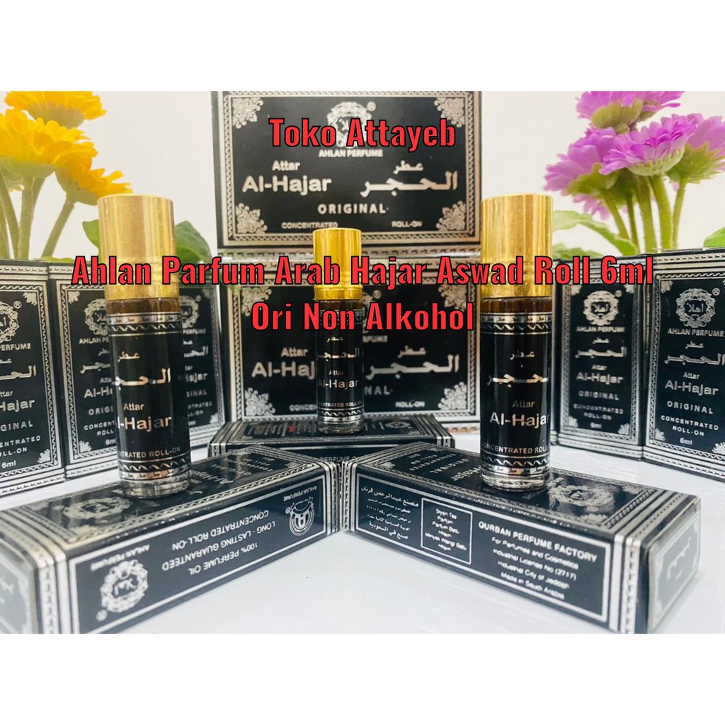 Ahlan Parfum Arab Al Hajar Aswad Roll 6ml Parfum High Quality Non Alkohol