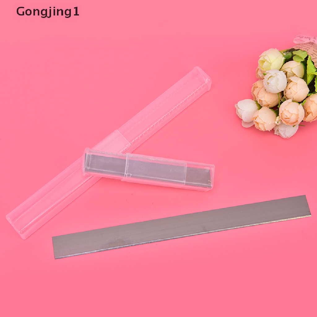 Gongjing1 2pcs / Set Alat Pemotong Tanah Liat / Polymer Clay Bahan Stainless Steel Ukuran 4 &quot;/ 8&quot;