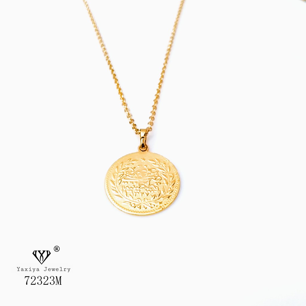 

Liontin Koin Perhiasan imitasi Gold 18k Yaxiya 7220M