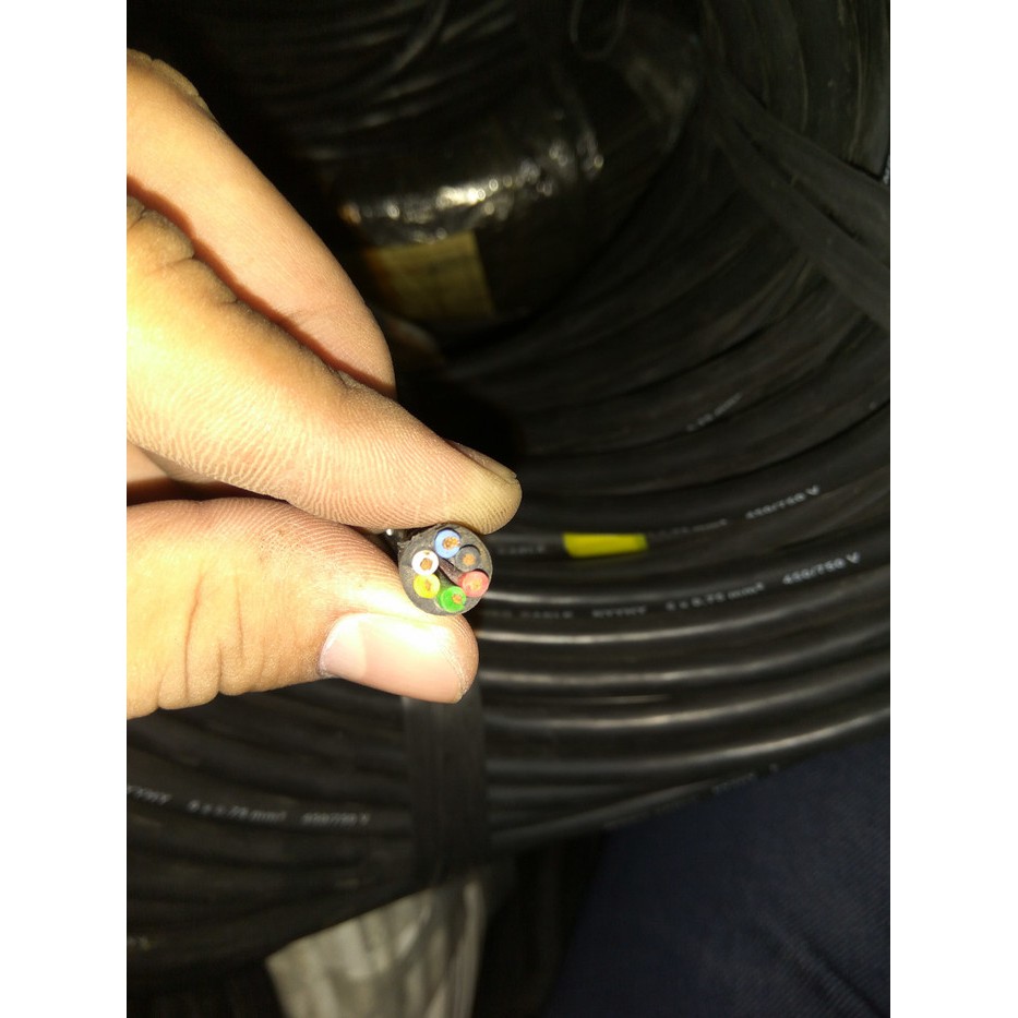 Kabel Listrik Control Serabut Hitam NYYHY 6 x 0.75 6 x 0,75 6x0,75 6x0.75 Makita (Meteran) Kabel NYY
