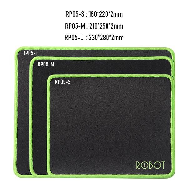 Robot Mousepad RP05-S RP05-M Black Gaming Mouse Pad Polos Rubber Hitam Lembut Anti Slip