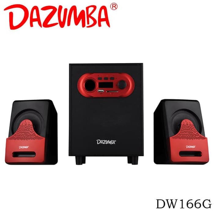 Dazumba DW166G Bluetooth Speaker 2 1   Merah