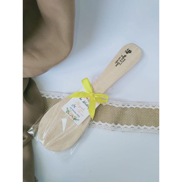 SOVENIR CENTONG KAYU KEMAS KOMPLIT