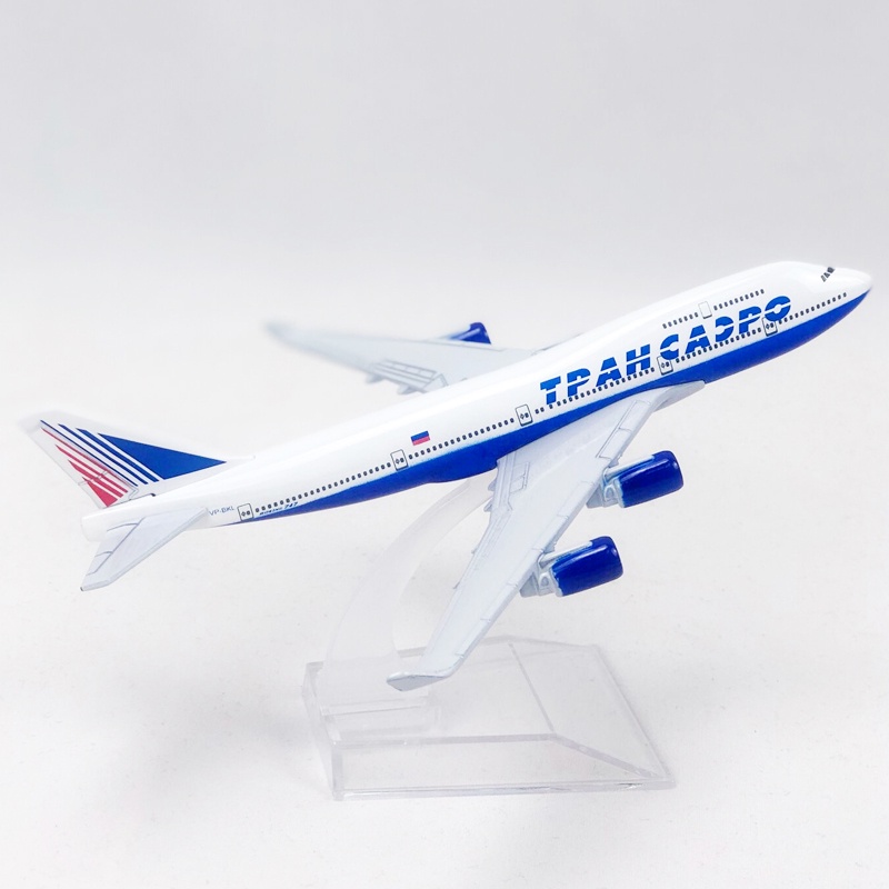 Pesawat Antar Benua Rusia Boeing 747model Pesawat Die-cast Alloy Metal B747 Model Pesawat 16CM