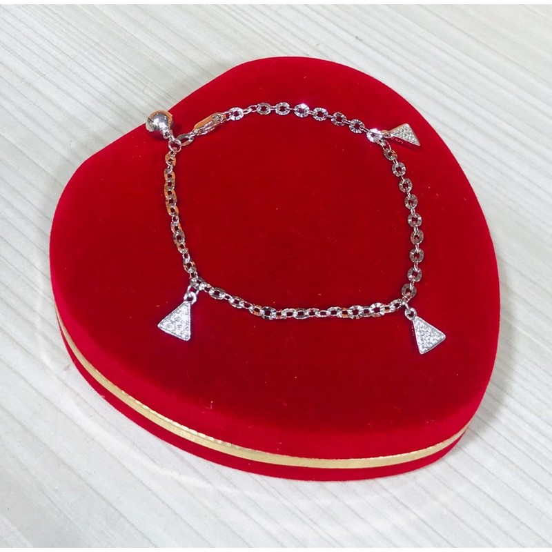 GELANG TANGAN RANTAI MAINAN PERAK 925/PERHIASAN PERAK LAPIS EMAS PUTIH ASLI/GT246