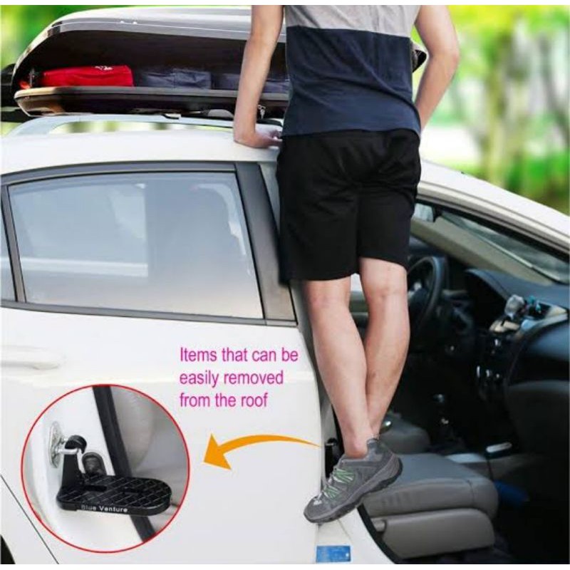 Injakan Kaki Mobil Injakan Kaki Mobil Ke Rooftop Mobil Car Door Step Hooked Premium Stainless