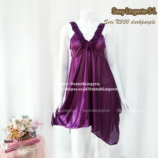 Baju Tidur Seksi Hot Glossy, Cantik Menggoda Hannah Lingerie Original/Malam Pertama Pengantin//N300