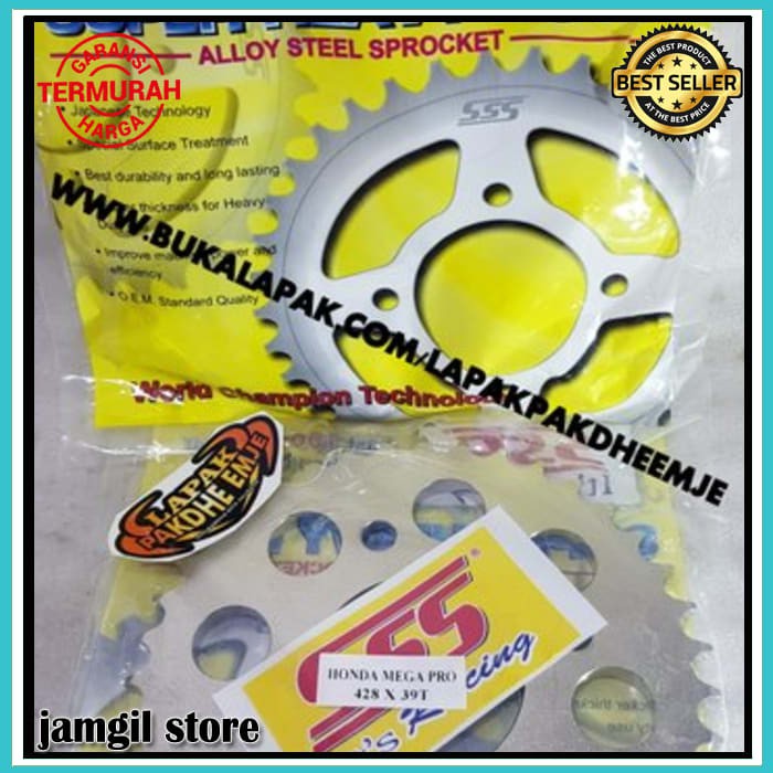 GER SSS 428 39 GEAR BELAKANG SSS 428 39 MEGAPRO GL PRO TIGER CB150 CB150R CBR150R NEW SONIC