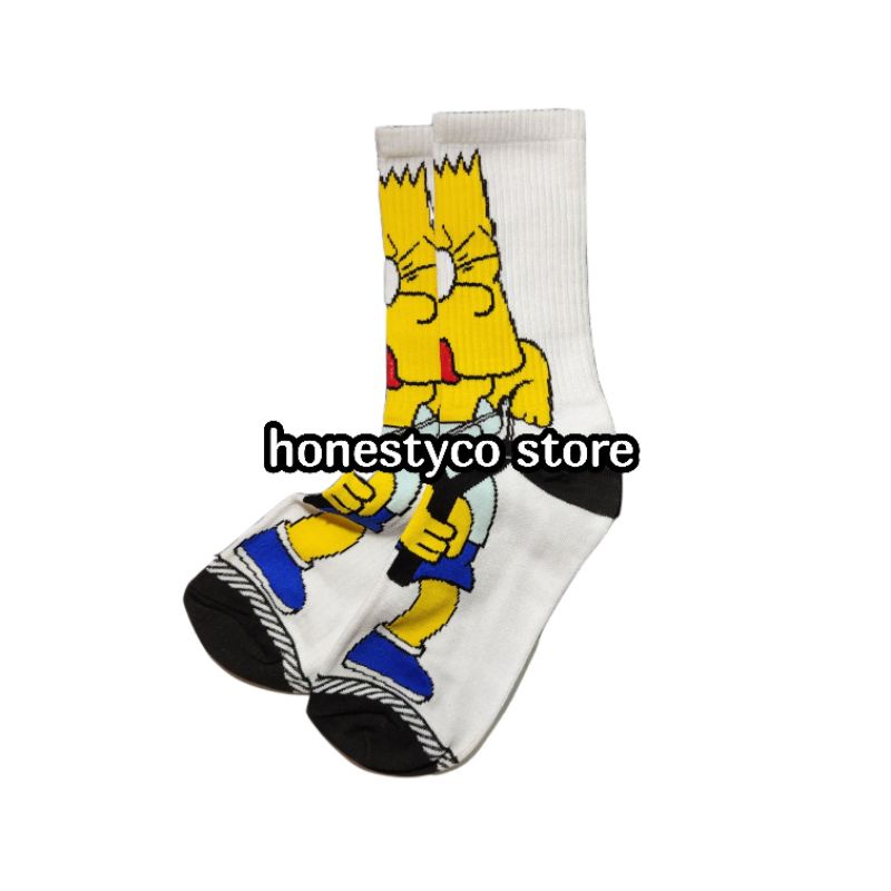 Kaos Kaki Old School Pria Wanita The Simpsons HONESTYCO