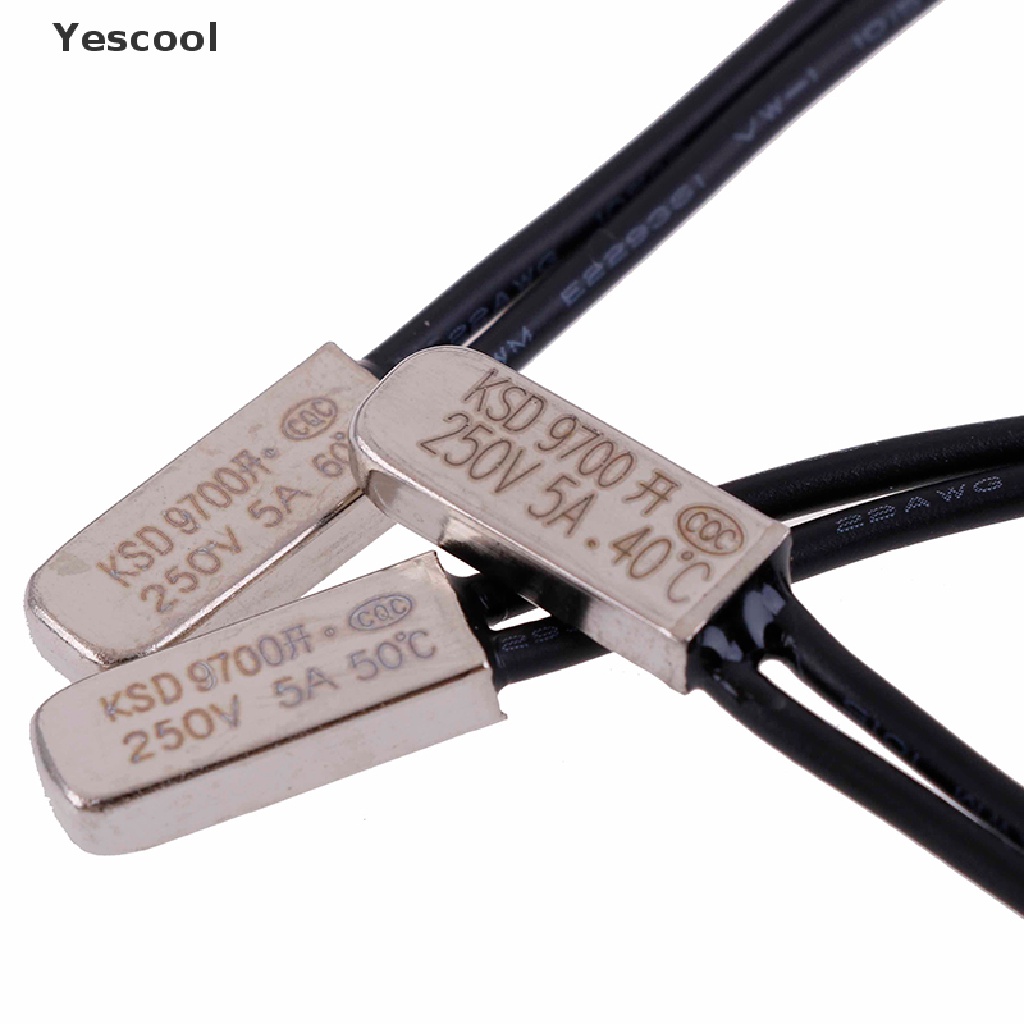 Yescool 5Pcs KSD9700 Derajat Celcius Thermostat Kontrol Suhu 5A 250V