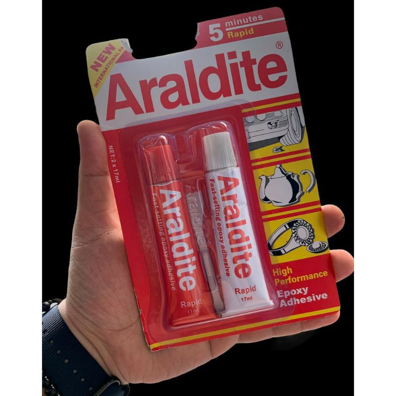 LEM ARALDITE UNTUK KACA JAM TANGAN KERAMIK BATU CINCIN DLL MURAH