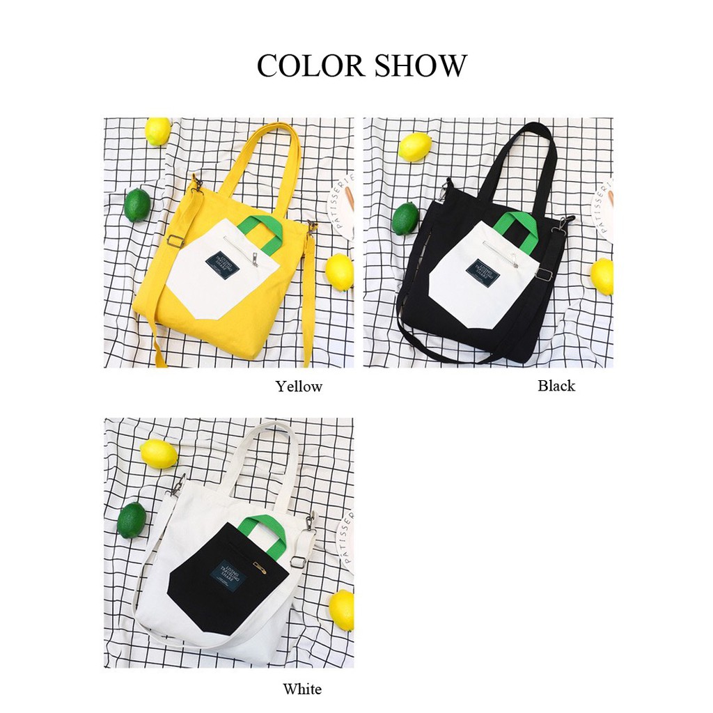 Korean Solid Color Tote Bag / Tas Selempang Wanita Serbaguna NJ16