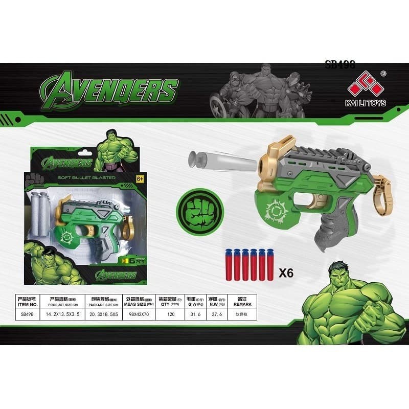 MWN.TOYS Tembakan Soft Bullet Blaster Avenger