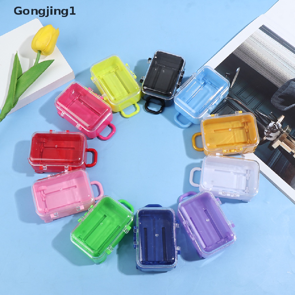 Gongjing1 Miniatur Koper Travel Bahan Plastik Untuk Aksesoris Rumah Boneka