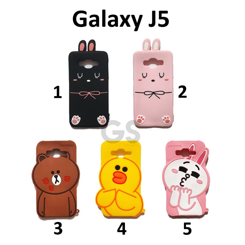 Silicon Boneka 3D J5 Softcase Lucu Karakter