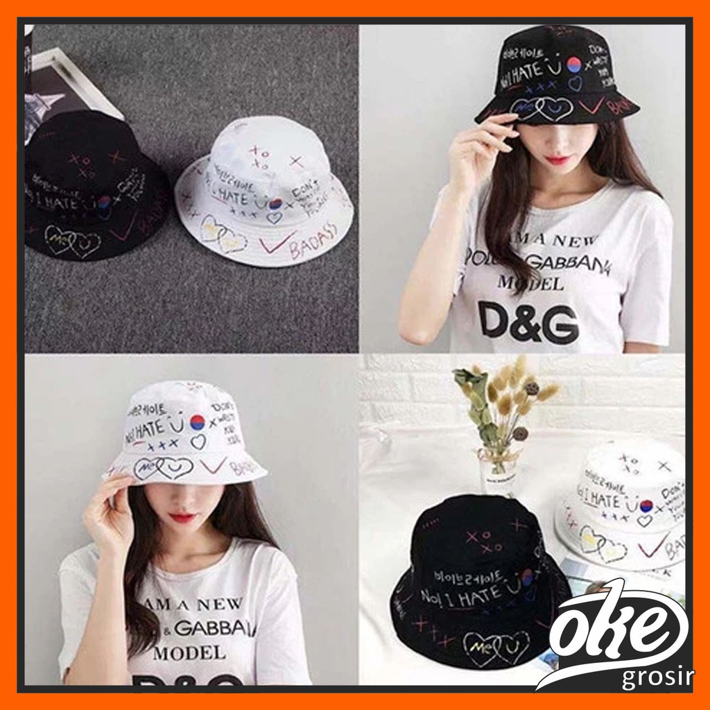 Jual OKEGROSIR - TOPI ANAK DAN DEWASA BUCKET KOREAN STYLE - TOPI BADASA ...