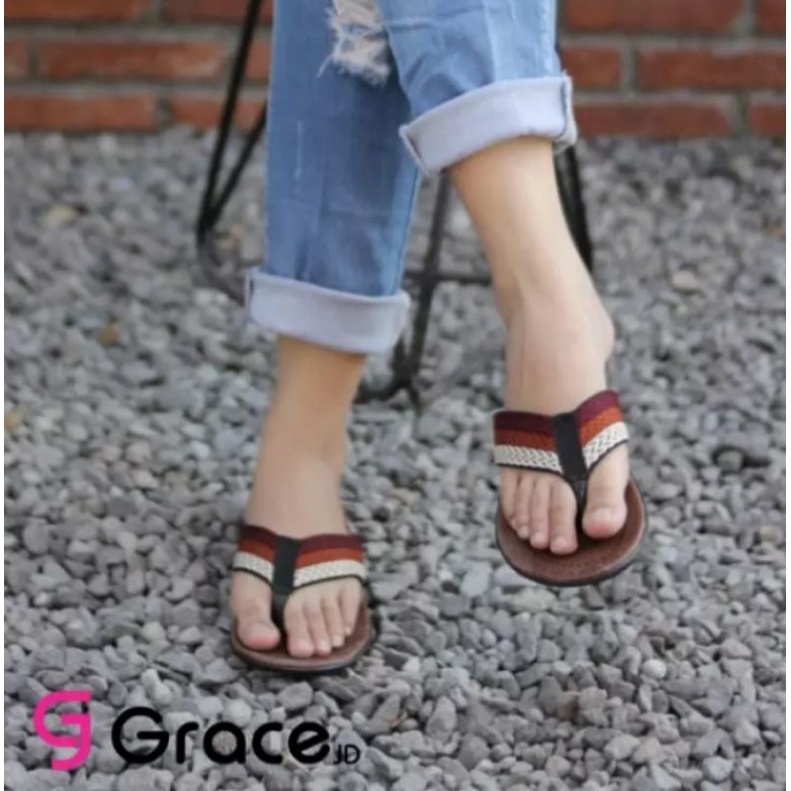 Grace sandal jepit wanita / sendal jepit wanita rajut