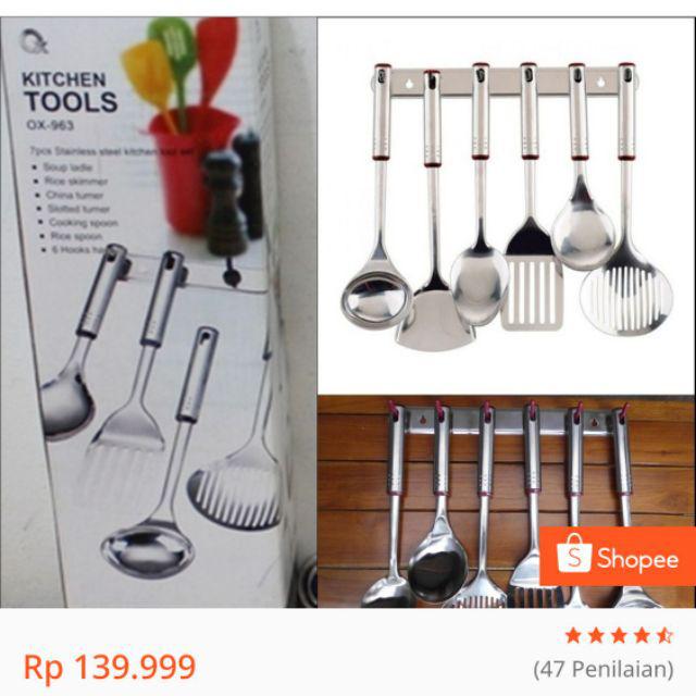 Oxone Ox-963 Spatula Bahan Stainless Steel. Isi 7 Pcs