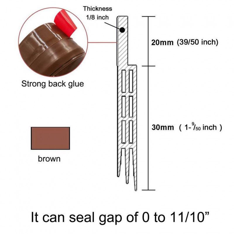 Sekat Bawah Pintu Lis Penghalang Debu Serangga Door Bottom Seal 1Meter