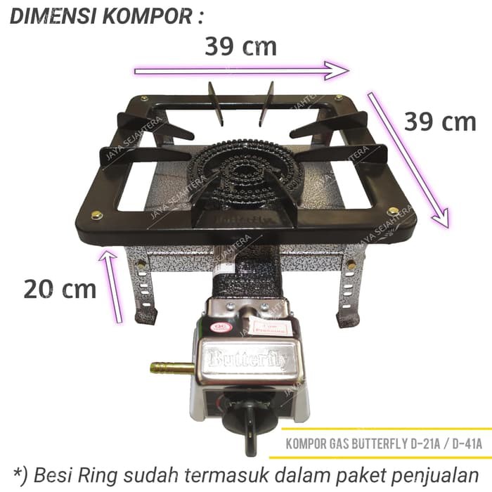 Butterfly D - 21A , Rak 15 CM . Kompor Cor , Kompor Semawar , Kopor Lestoran