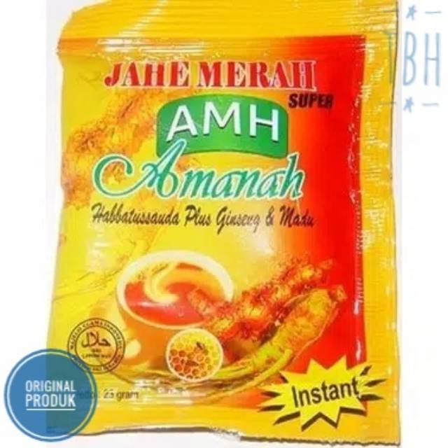 

JAHE MERAH PLUS AMANAH HABATUSSAUDA PLUS GINSENG DAN MADU 1 renceng isi 10 sachet