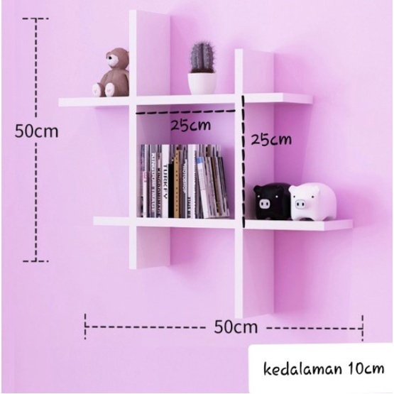 Rak dinding Minimalis Tempat Pajangan Lemari pajangan gantung Dekorasi ruang tamu Hiasan rumah