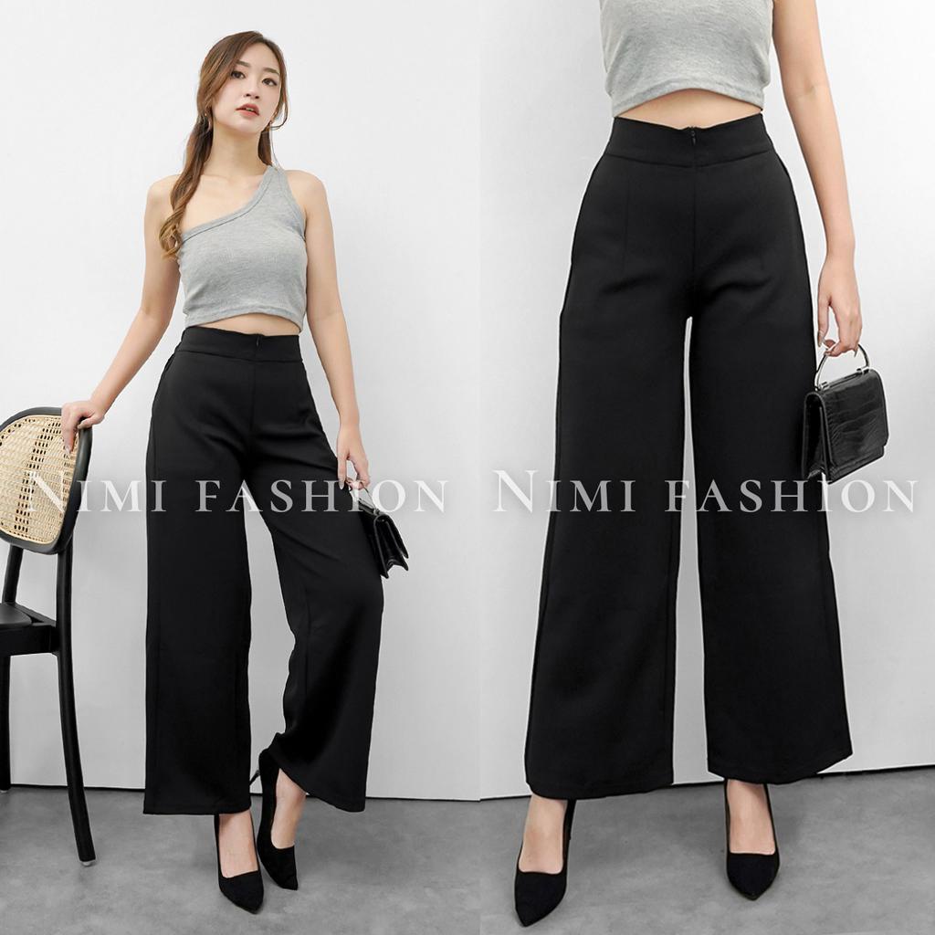 NIMI - Celana Scuba HighWaist Culottes Pants Celana Kulot Wanita