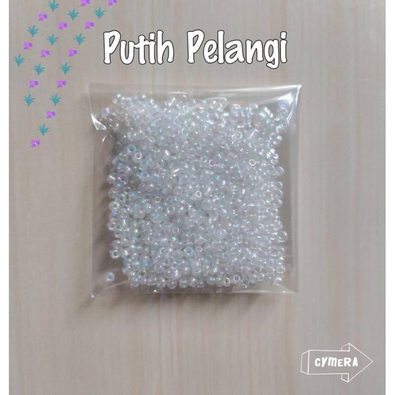 Mote Manik Payet Pasir Pelangi / AB Ukuran 11/0 - 2MM ( 10 Gram )