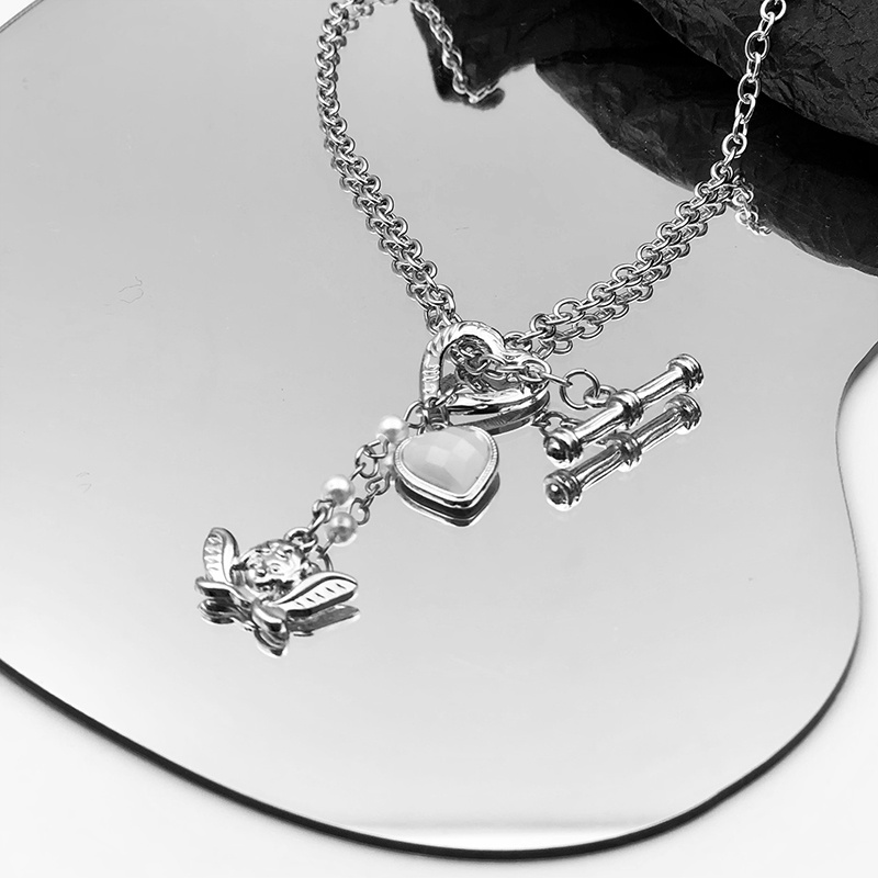 Love Angel Necklace Accessories Clavicle Chain Korea