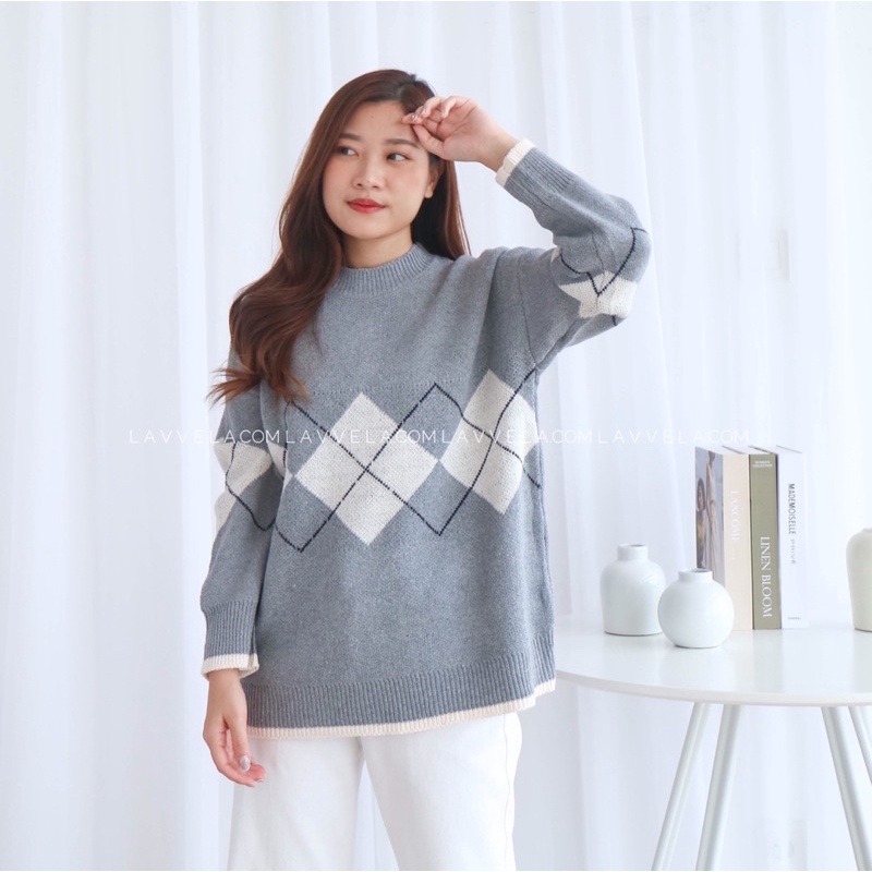 GRISTIN SWEATER KOREAN IMPORT LAVVELA