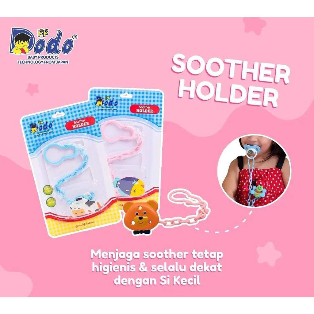 Dodo Soother Holder Pacifier Tali Rantai Gantungan Jepitan Empeng Bayi