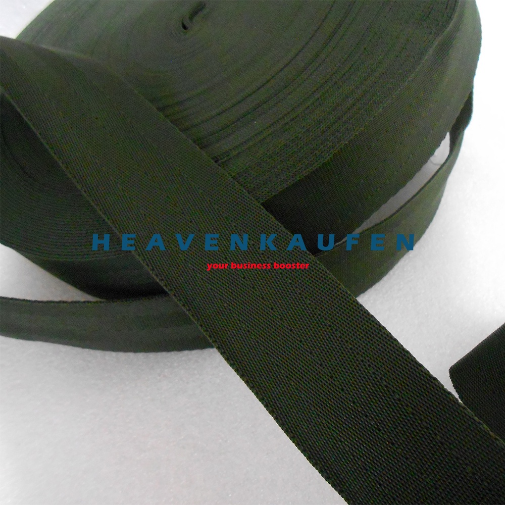 Webbing Lebar 3,8 cm Warna Hijau Army TNI Tentara Motif Seatbelt Meteran