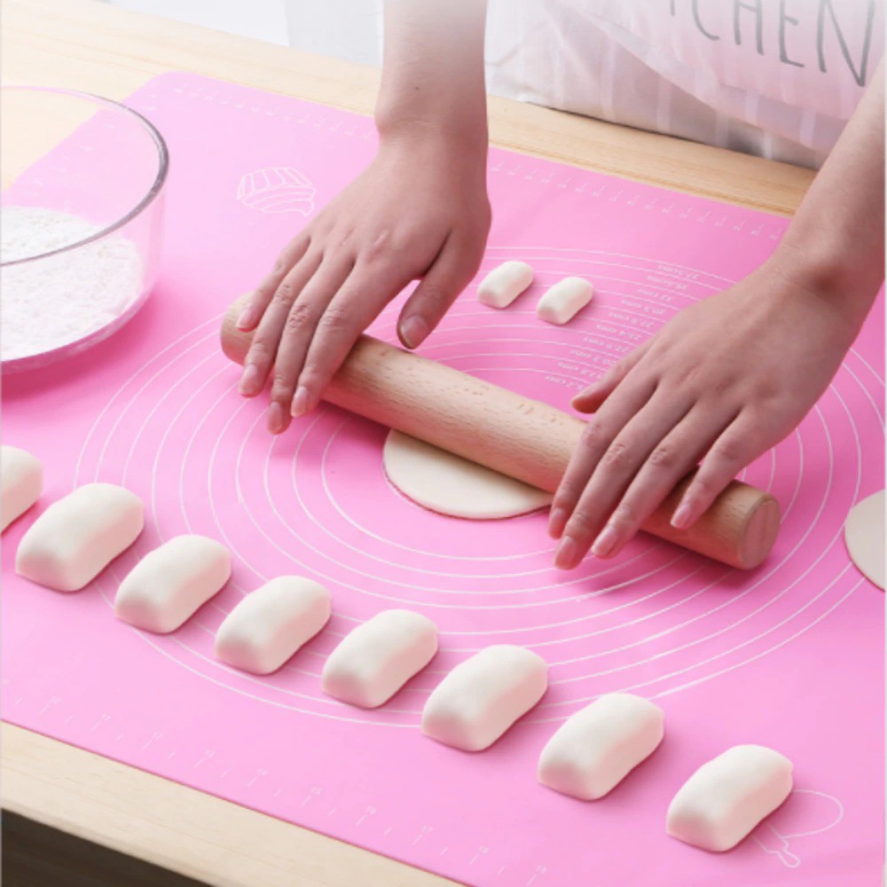 Alas Adonan Silikon Pizza Baking Mat Silicone Besar Fondant Kue