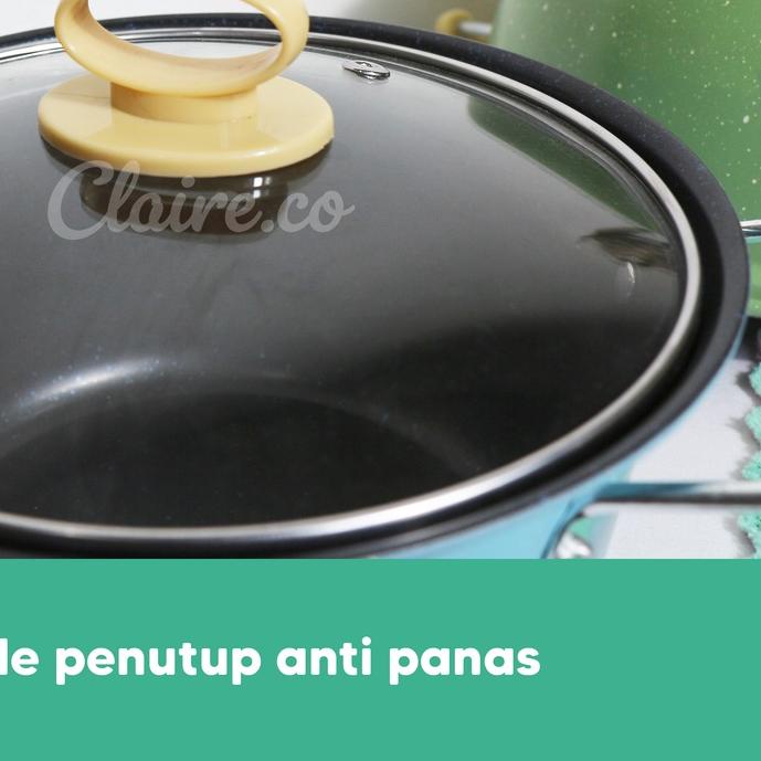 Panci Sop Banyak Ukuran / Panci Sop Enamel Stainless / Soup Pot Panci Susu Enamel