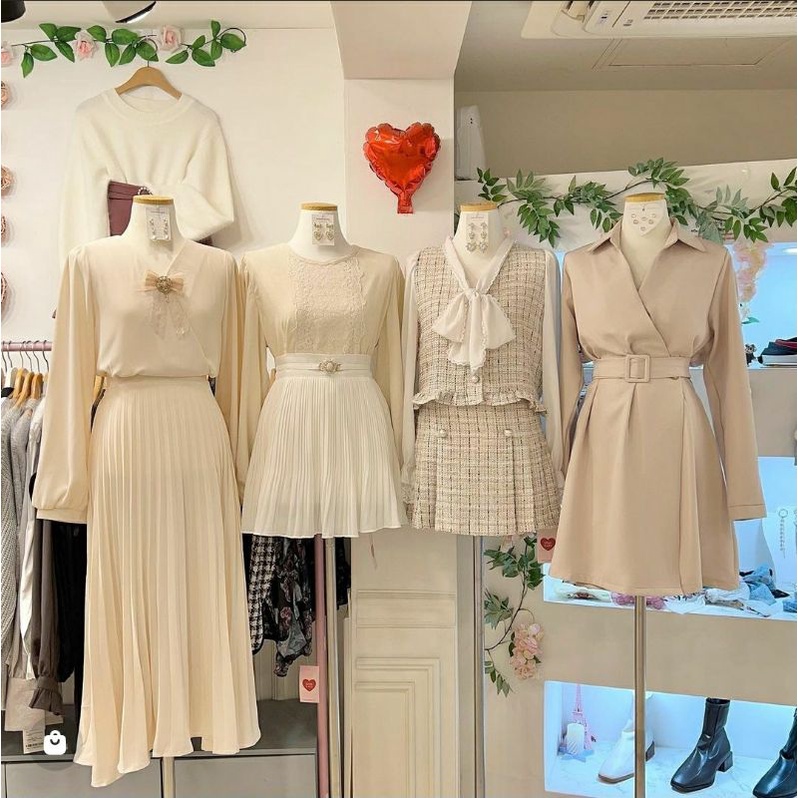 Dress Korea Orange Brown Series