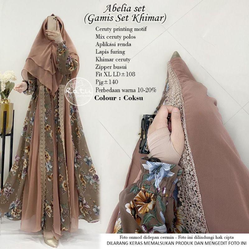 abelia set khimar /gamis ratu mulabees